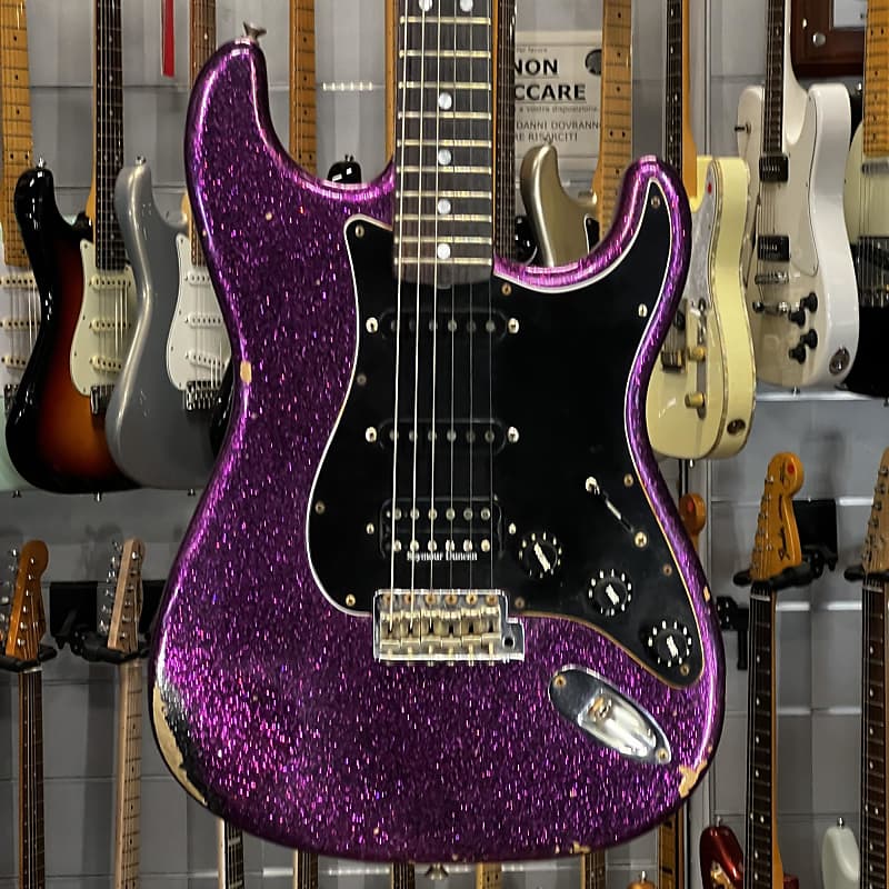 Fender 69 Stratocaster Hss Custom Shop Magenta Sparkle Relic 2021