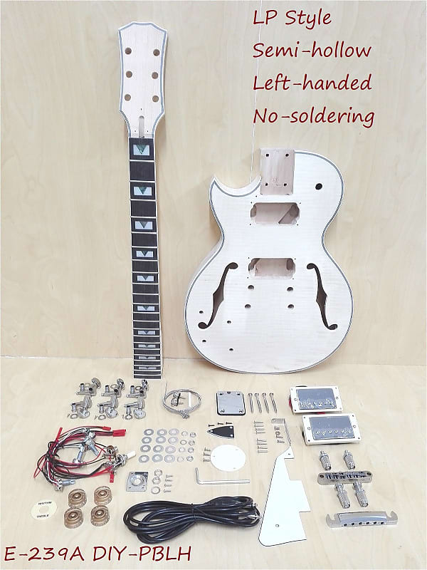 LeftHanded SemiHollow Electric Guitar DIY,NoSoldering 239A Reverb