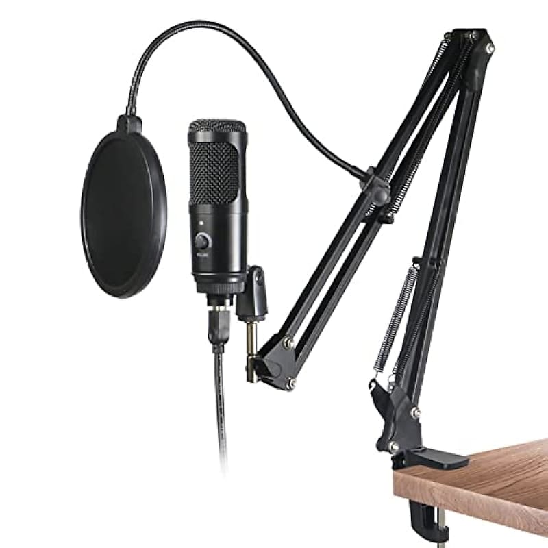 FIFINE T669 USB MICROPHONE BUNDLE WITH ARM STAND & SHOCK MOUNT FOR
