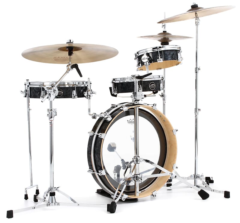 DW Performance Series Low Pro 4-piece Shell Pack - Black Diamond FinishPly image 1