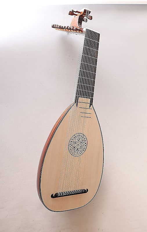 Handmade 13 Course Renaissance Lute - Baroque lute - Mahogany and Rosewood Material  + Hardcase image 1