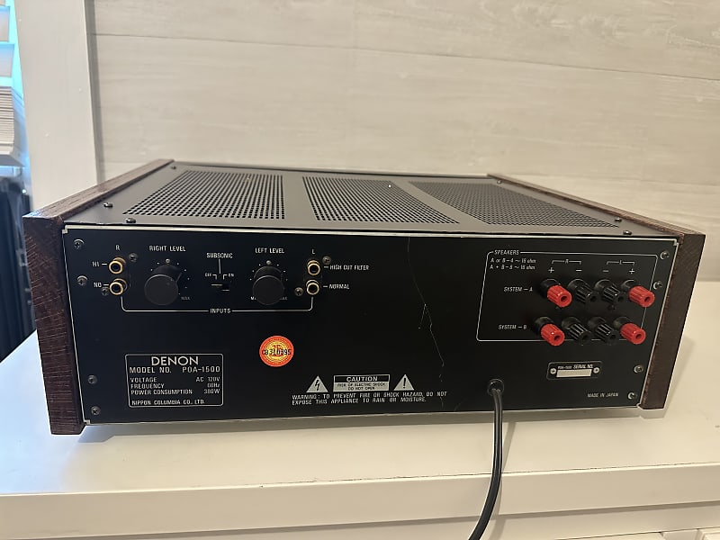 DENON  POA-1500 パワーアンプ DENON POA-1500の仕様 デノン/デンオン