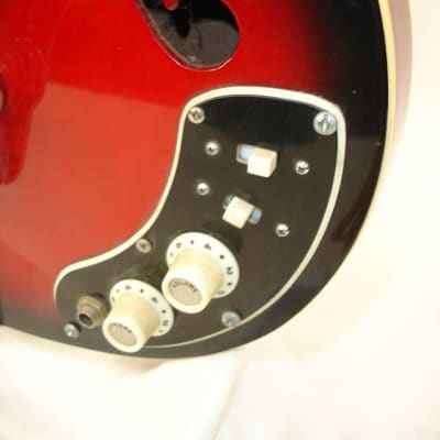 Vintage 1960's Kingston Model 3 Electric Guitar Red Sunburst image 5