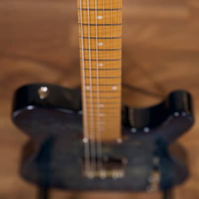 Fibenare Guitars Roadmaster '56 24-Fret Guitar w/Hard Case - Blue Tortoise / Maple Burl image 3