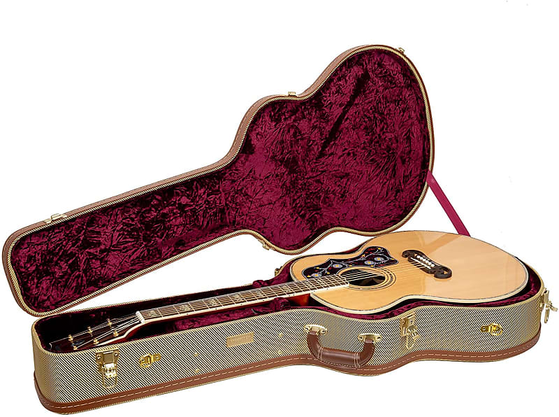 Crossrock Wooden Case for Acoustic Small Jumbo Guitar 16.5 Reverb