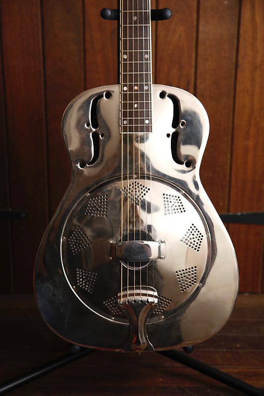 Harley Benton CLR-Chrome Metal Resonator Guitar Pre-Owned | Reverb