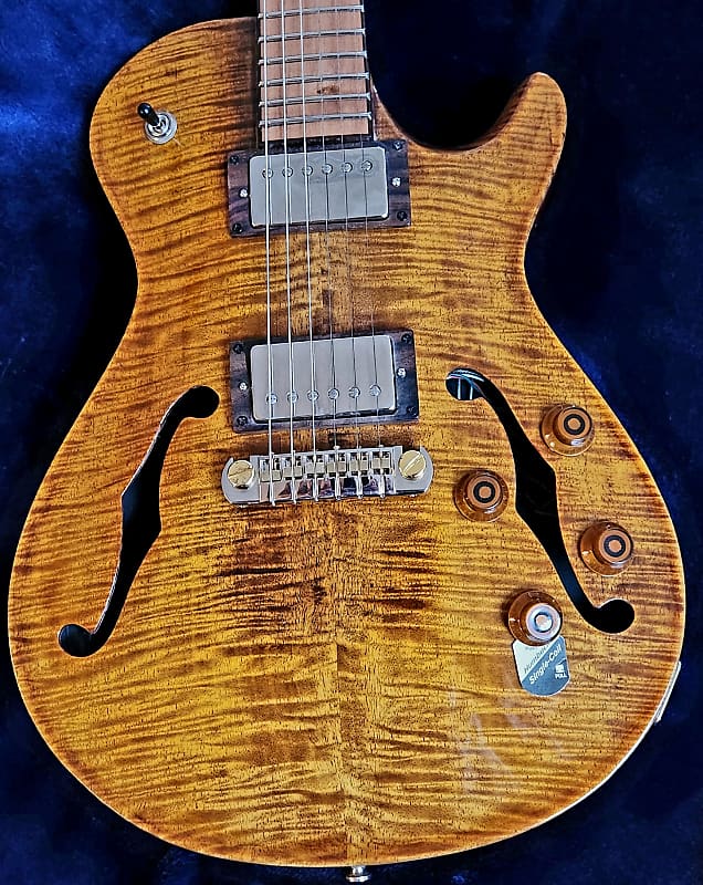 SJ Custom Guitars Singlecut hollowbody Prs based, Flame Reverb