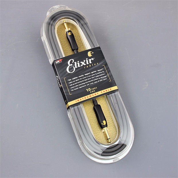 Elixir Guitar/Bass Cables – 20’ Straight Plug – New, in original package image 1