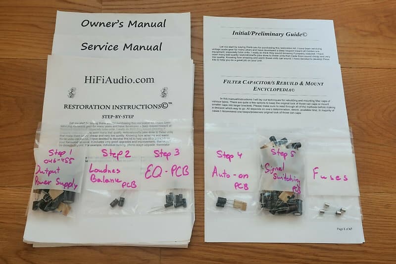 McIntosh C30 restoration kit filter capacitor repair rebuild fix  			