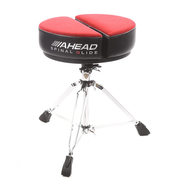 Ahead Spinal G Drum Throne Red Cloth Top 3-Leg 18-24" Height image 1