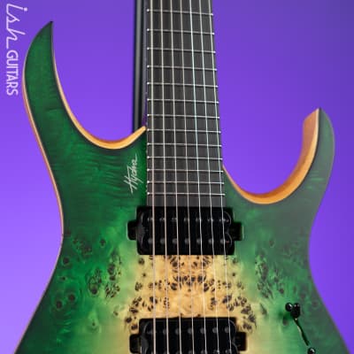 Mayones Hydra Elite 7 7-String Electric Guitar Natural Fade Green Burst image 2