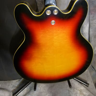 Mosrite Celebrity Sunburst w Bigsby and Victoria Case image 19