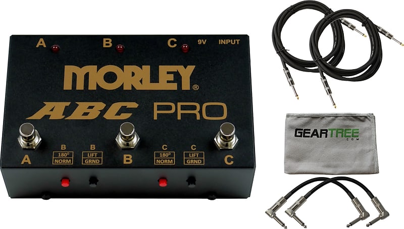 Morley ABC Pro 3-Button Switcher/Combiner Pedal w/ Geartree Cloth