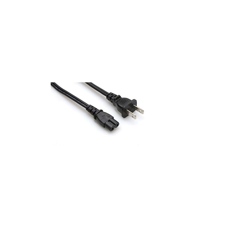 Hosa PWP-426 8 Foot Power Cord, IEC C7 to NEMA 1-15P image 1