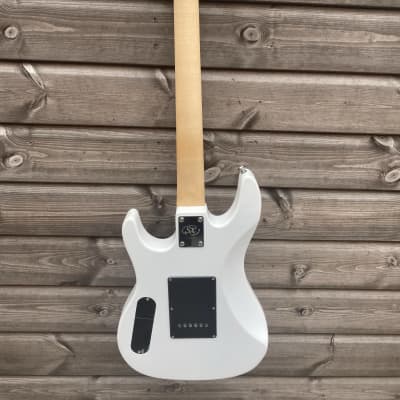 SX Electric Guitar Thinline Double Cutaway - White image 4
