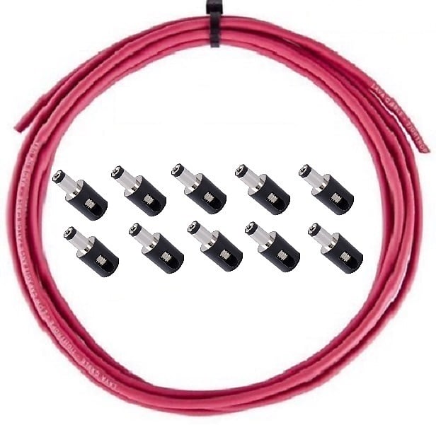 LAVA Cable RED Tightrope DC POWER Solderless Kit 10ft Cable Reverb