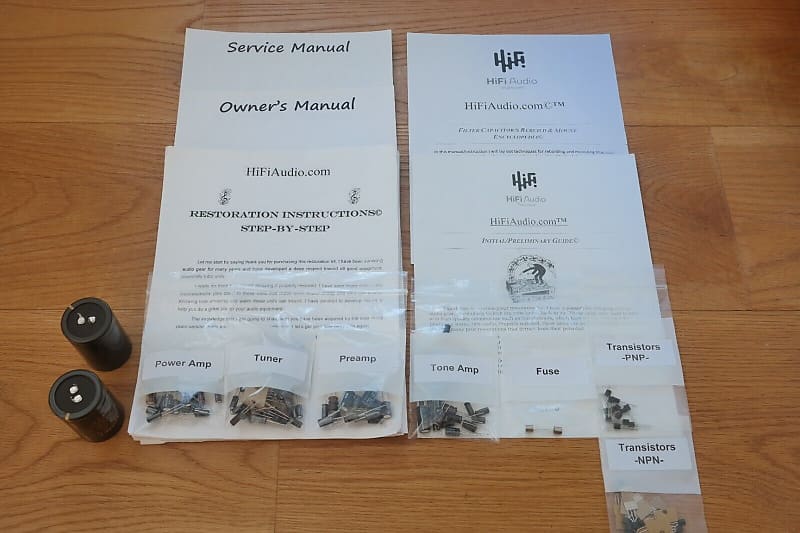 Kenwood KR-8050 restoration kit filter capacitor repair rebuild fix  			