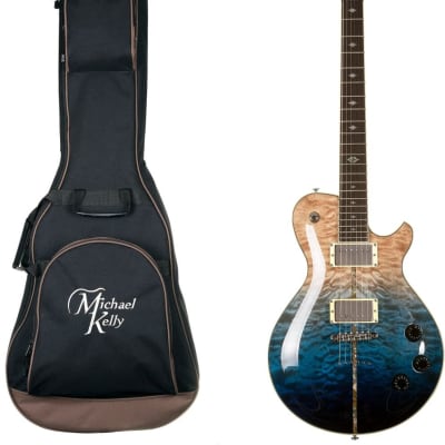 Michael Kelly Mod Shop Patriot Instinct Electric Guitar, Bare Knuckle, Pau Ferro Fingerboard, Blue Fade, with Gig Bag image 2