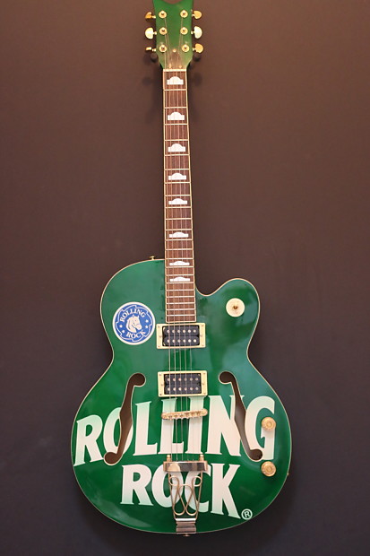 Rolling cheap rock guitar