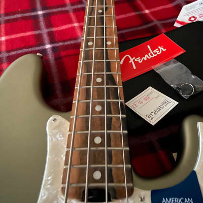 Fender American Elite Precision Bass with Ebony Fretboard 2016 - 2019 Satin Jade image 4