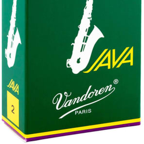 Vandoren SR262 Java Series Alto Saxophone Reeds - Strength 2 (Box of 10)