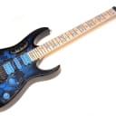 Ibanez Steve Vai Signature JEM77 Electric Guitar Blue Floral Pattern - Pro Setup W/Bag