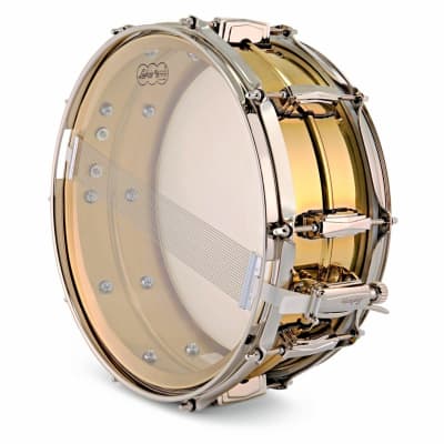 Ludwig LB401 Super Brass 5" x 14" Snare Drum with Nickel Hardware, Polished Brass image 3
