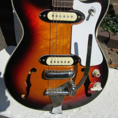 Norma Guitar, 1960's, Japan, 2 Pu's,  Sunburst Finish,  Very Figured Woods image 4