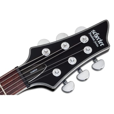 Schecter 1181 Damien Platinum-6 Guitar, Rosewood Fretboard, Satin Black image 5