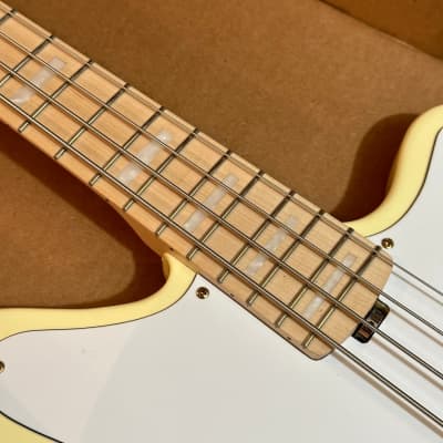 ESP LTD GB-4 4-String Vintage White Electric Bass Guitar image 8