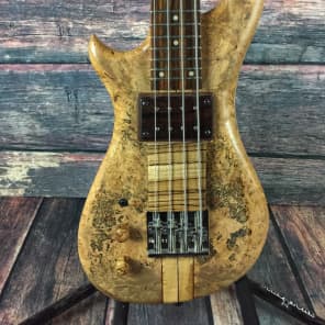 Used Custom Made Left Handed Behold the Lion Short Scale Electric Bass with Bag image 2