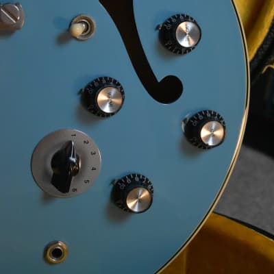 2016 Gibson Memphis Limited 1964 ES-345 Reissue VOS Frost Blue w/OHSC & COA, Mono Varitone, All Original, 7.9lbs image 7