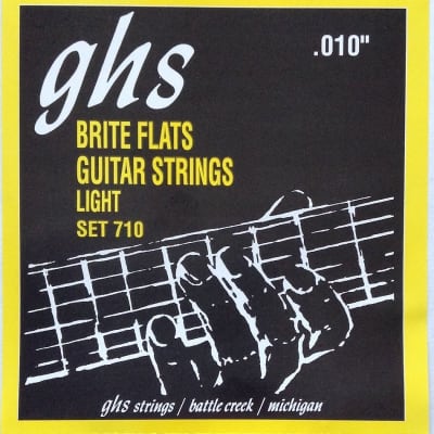 GHS 710 Brite Flats Flatwound Electric Guitar Strings 10-46 set 710 image 1