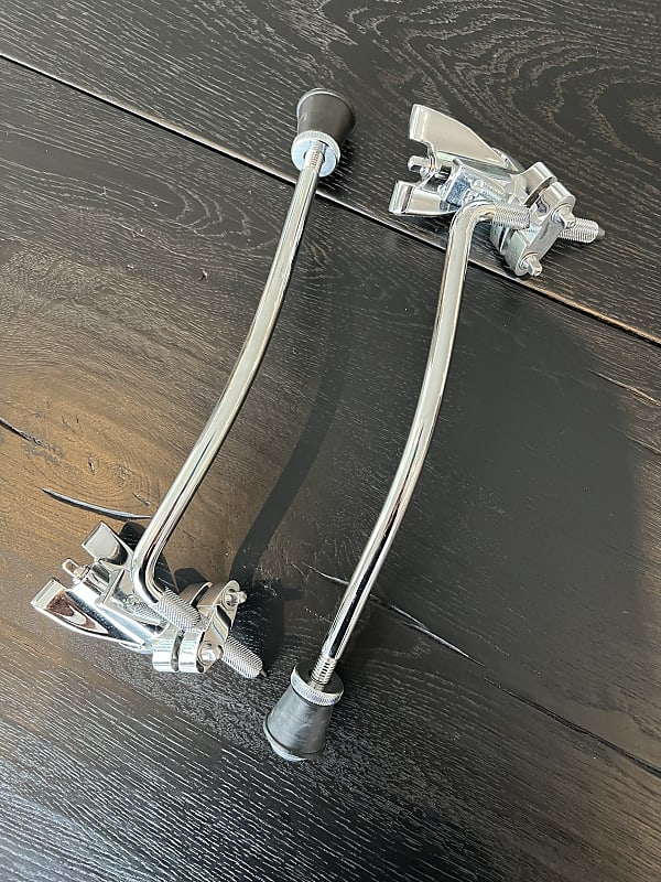 DW Clamp On Bass Drum Spurs 2020 Chrome Reverb