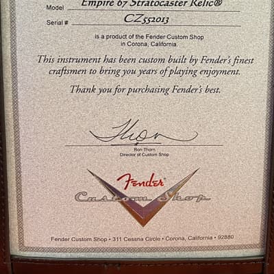 Fender Custom Shop Empire 67 Stratocaster Relic - Ocean Turquoise #52013 image 13