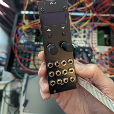 uO_C - Black and Gold Micro Ornament and Crime Eurorack Module