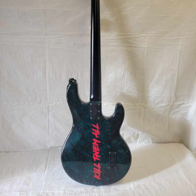 Ernie Ball Music Man Stingray 2017 - Stealth Black / Custom Jason Voorhees Paintjob image 23