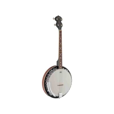 Stagg BJM30 4DL Mahogany Resonator 4-String Bluegrass Banjo Deluxe w/Metal Pot image 3