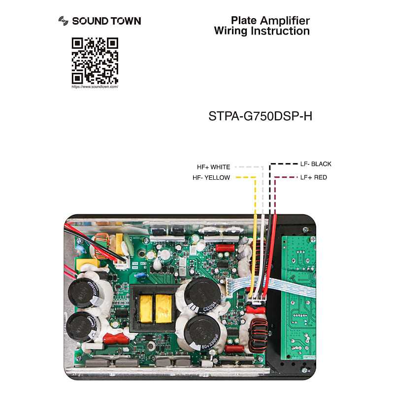 Sound Town Class-D Plate Amplifier 550W Continuous w/TWS Bluetooth