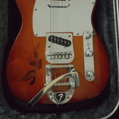Fender Telecaster Bigsby Custom Electric Guitar Cherry Stain Roadrunner HSC NOCASTER Tele image 1