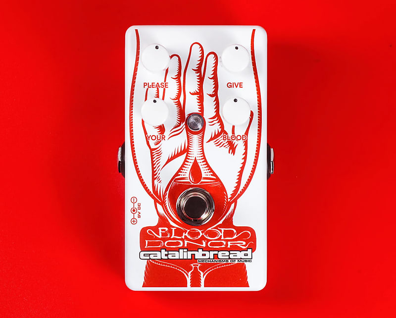 Catalinbread Blood Donor Limited Edition Fuzz Pedal 2023 - White / Red Hand image 1