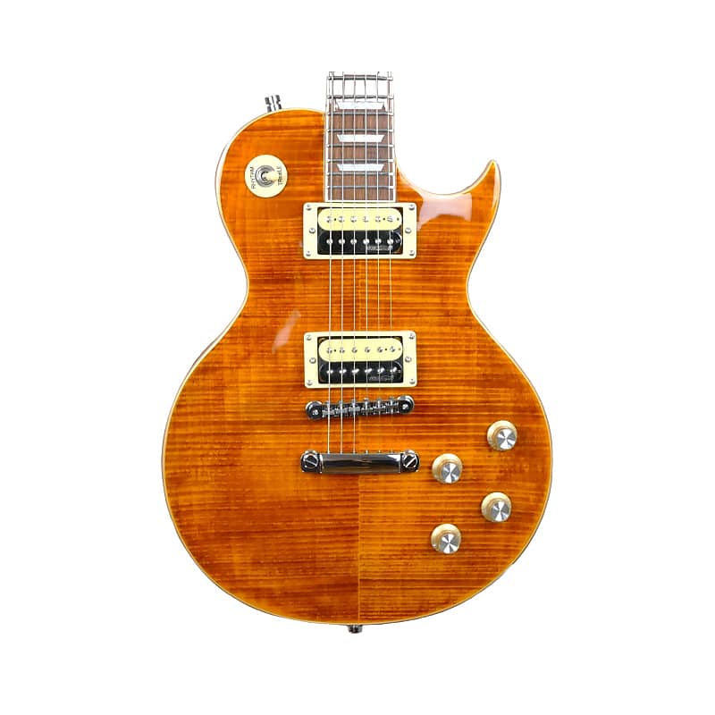 Vintage V100AFD Reissued Paradise Flamed Amber | Reverb