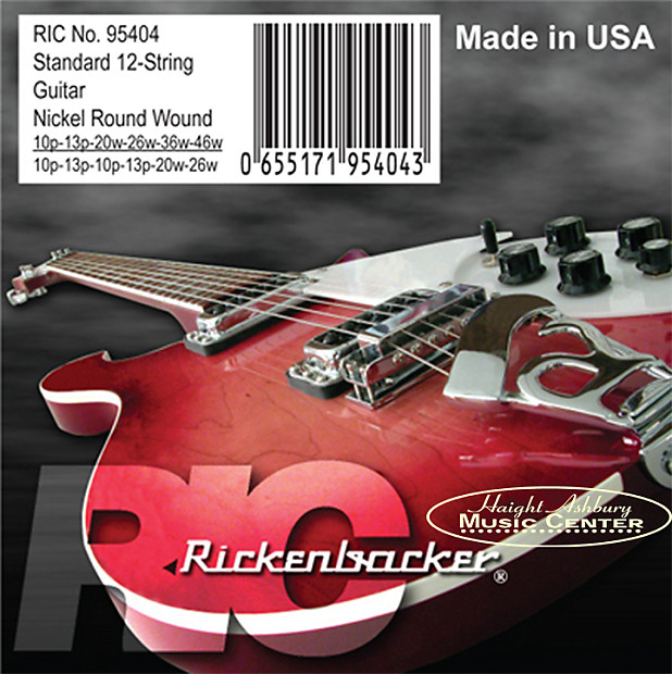 Rickenbacker Standard 12-String Electric Guitar Strings (10-46) image 1