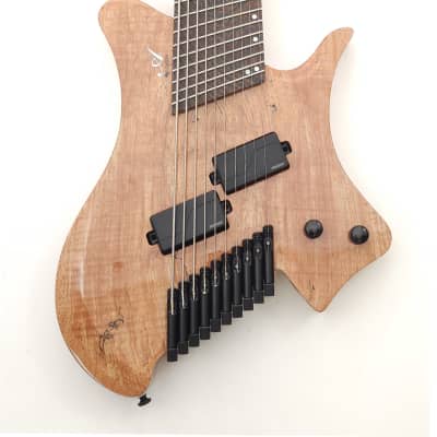 Agile 10 String Fan Fret Guitar w/ stainless frets & Fishman Pickups PERIHELION PRO 102528 MOD GLOSS SOLID SPALTED FLAME NAT #293 for sale