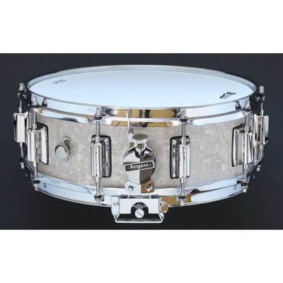 Rogers Dyna-sonic 14x5 Wood Shell Snare Drum White Marine Pearl w/Beavertail Lugs image 3