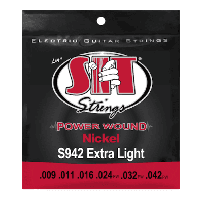 S.I.T. Strings Power Wound Nickel Electric Guitar Strings gauges 9-42 for sale