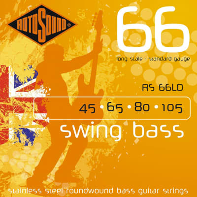 Rotosound RS66LD Classic Roundwound Swing Bass Med 4 Strings (.45-105)