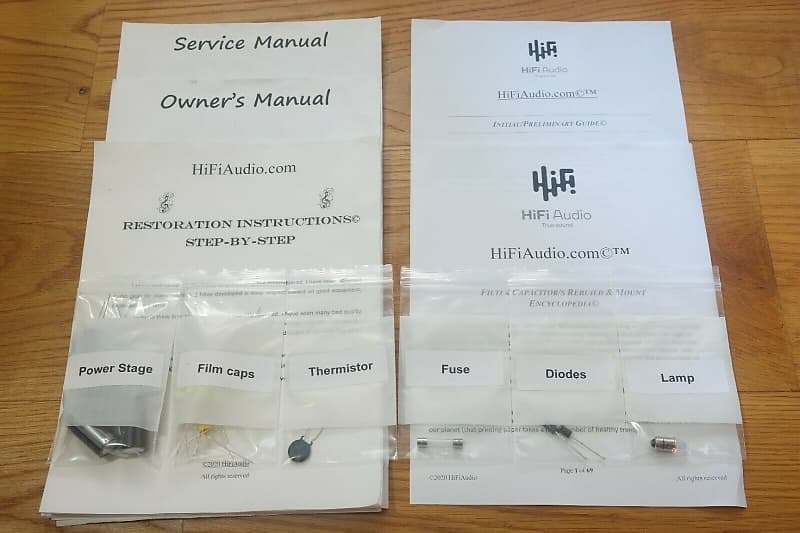 Fisher x100a restoration kit filter capacitor repair rebuild fix  			