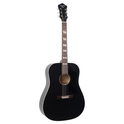 Recording King RDS-7-MBK Dirty 30's Series 7 Dreadnought Acoustic Guitar Matte Black image 1