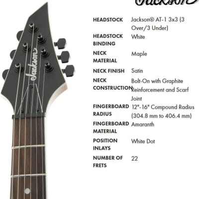 Jackson Satin Black JS Series Monarkh SC JS22 Electric Guitar (2916902568) image 5